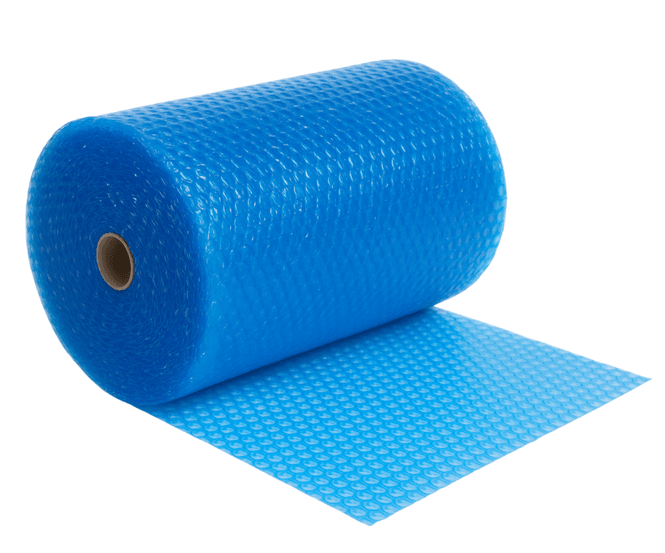 Hoofdbeeld VCI Corrosiewerende Noppenfolie Transparant Blauw – 150cm x 100m x 180my